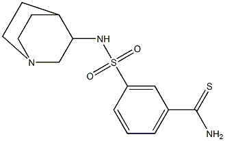 3-{1-azabicyclo[2.2.2]octan-3-ylsulfamoyl}benzene-1-carbothioamide Struktur