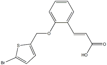 3-{2-[(5-bromothiophen-2-yl)methoxy]phenyl}prop-2-enoic acid Struktur