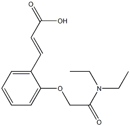 3-{2-[(diethylcarbamoyl)methoxy]phenyl}prop-2-enoic acid Struktur