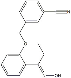 3-{2-[1-(hydroxyimino)propyl]phenoxymethyl}benzonitrile Struktur