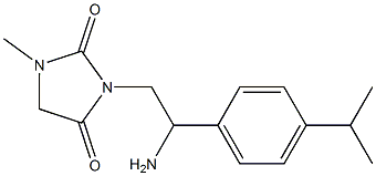 3-{2-amino-2-[4-(propan-2-yl)phenyl]ethyl}-1-methylimidazolidine-2,4-dione Struktur