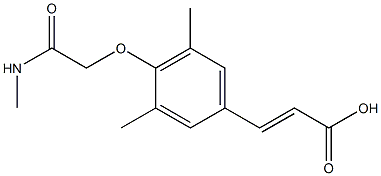 3-{3,5-dimethyl-4-[(methylcarbamoyl)methoxy]phenyl}prop-2-enoic acid Struktur