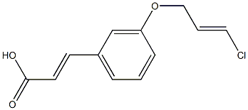 3-{3-[(3-chloroprop-2-en-1-yl)oxy]phenyl}prop-2-enoic acid Struktur