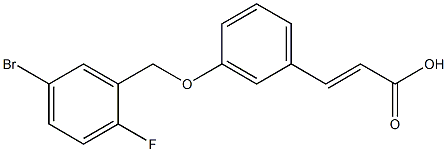 3-{3-[(5-bromo-2-fluorophenyl)methoxy]phenyl}prop-2-enoic acid Struktur