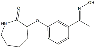 3-{3-[1-(hydroxyimino)ethyl]phenoxy}azepan-2-one Struktur