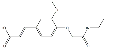 3-{3-methoxy-4-[(prop-2-en-1-ylcarbamoyl)methoxy]phenyl}prop-2-enoic acid Struktur