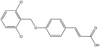 3-{4-[(2,6-dichlorophenyl)methoxy]phenyl}prop-2-enoic acid Struktur