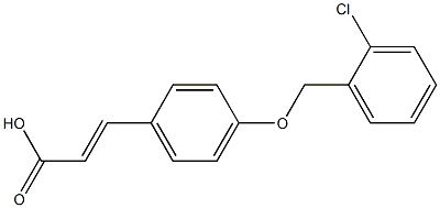 3-{4-[(2-chlorophenyl)methoxy]phenyl}prop-2-enoic acid Struktur