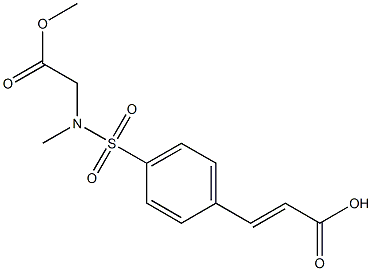 3-{4-[(2-methoxy-2-oxoethyl)(methyl)sulfamoyl]phenyl}prop-2-enoic acid Struktur