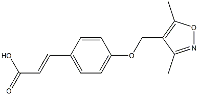 3-{4-[(3,5-dimethyl-1,2-oxazol-4-yl)methoxy]phenyl}prop-2-enoic acid Struktur