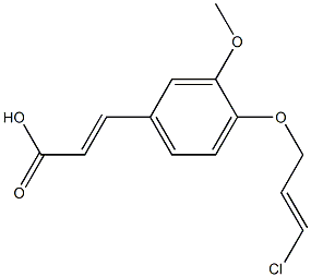 3-{4-[(3-chloroprop-2-en-1-yl)oxy]-3-methoxyphenyl}prop-2-enoic acid Struktur