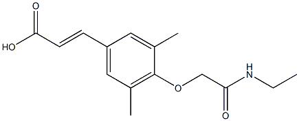 3-{4-[(ethylcarbamoyl)methoxy]-3,5-dimethylphenyl}prop-2-enoic acid Struktur