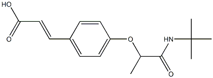 3-{4-[1-(tert-butylcarbamoyl)ethoxy]phenyl}prop-2-enoic acid Struktur