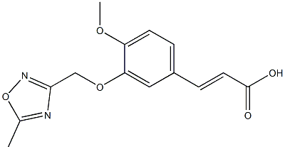 3-{4-methoxy-3-[(5-methyl-1,2,4-oxadiazol-3-yl)methoxy]phenyl}prop-2-enoic acid Struktur