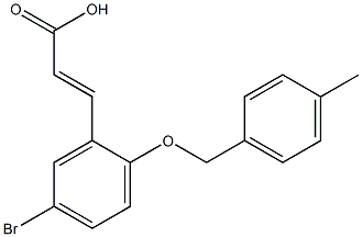 3-{5-bromo-2-[(4-methylphenyl)methoxy]phenyl}prop-2-enoic acid Struktur