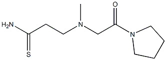 3-{methyl[2-oxo-2-(pyrrolidin-1-yl)ethyl]amino}propanethioamide Struktur