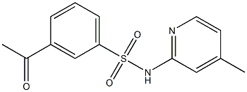 3-acetyl-N-(4-methylpyridin-2-yl)benzene-1-sulfonamide Struktur