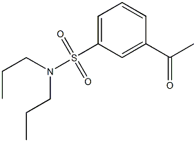 3-acetyl-N,N-dipropylbenzene-1-sulfonamide Struktur