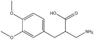 3-amino-2-[(3,4-dimethoxyphenyl)methyl]propanoic acid Struktur