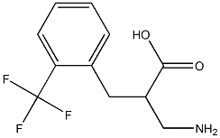 3-amino-2-{[2-(trifluoromethyl)phenyl]methyl}propanoic acid Struktur