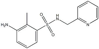 3-amino-2-methyl-N-(pyridin-2-ylmethyl)benzene-1-sulfonamide Struktur