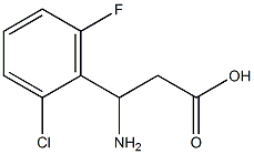 3-amino-3-(2-chloro-6-fluorophenyl)propanoic acid Struktur