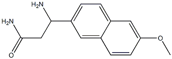 3-amino-3-(6-methoxynaphthalen-2-yl)propanamide Struktur