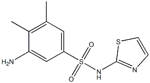 3-amino-4,5-dimethyl-N-(1,3-thiazol-2-yl)benzene-1-sulfonamide Struktur