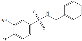 3-amino-4-chloro-N-(1-phenylethyl)benzene-1-sulfonamide Struktur