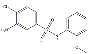 3-amino-4-chloro-N-(2-methoxy-5-methylphenyl)benzene-1-sulfonamide Struktur