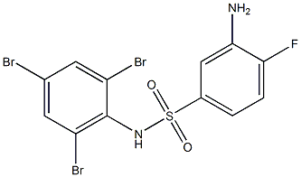 3-amino-4-fluoro-N-(2,4,6-tribromophenyl)benzene-1-sulfonamide Struktur