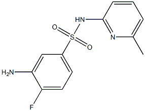 3-amino-4-fluoro-N-(6-methylpyridin-2-yl)benzene-1-sulfonamide Struktur