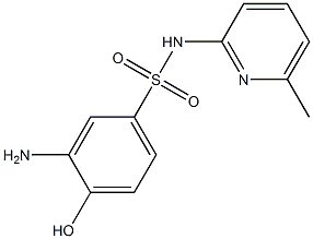 3-amino-4-hydroxy-N-(6-methylpyridin-2-yl)benzene-1-sulfonamide Struktur