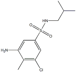 3-amino-5-chloro-4-methyl-N-(2-methylpropyl)benzene-1-sulfonamide Struktur