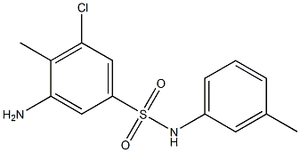 3-amino-5-chloro-4-methyl-N-(3-methylphenyl)benzene-1-sulfonamide Struktur