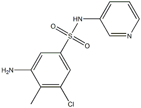 3-amino-5-chloro-4-methyl-N-(pyridin-3-yl)benzene-1-sulfonamide Struktur