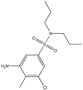 3-amino-5-chloro-4-methyl-N,N-dipropylbenzene-1-sulfonamide Struktur