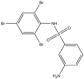 3-amino-N-(2,4,6-tribromophenyl)benzene-1-sulfonamide Struktur