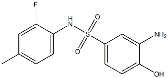 3-amino-N-(2-fluoro-4-methylphenyl)-4-hydroxybenzene-1-sulfonamide Struktur