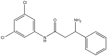 3-amino-N-(3,5-dichlorophenyl)-3-phenylpropanamide Struktur