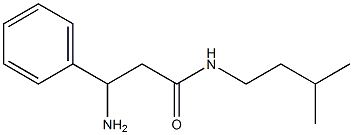 3-amino-N-(3-methylbutyl)-3-phenylpropanamide Struktur