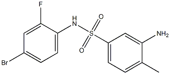 3-amino-N-(4-bromo-2-fluorophenyl)-4-methylbenzene-1-sulfonamide Struktur