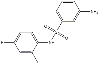 3-amino-N-(4-fluoro-2-methylphenyl)benzenesulfonamide Struktur