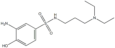 3-amino-N-[3-(diethylamino)propyl]-4-hydroxybenzene-1-sulfonamide Struktur