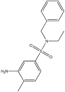 3-amino-N-benzyl-N-ethyl-4-methylbenzene-1-sulfonamide Struktur