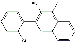 3-bromo-2-(2-chlorophenyl)-4-methylquinoline Struktur