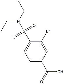 3-bromo-4-(diethylsulfamoyl)benzoic acid Struktur