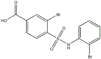 3-bromo-4-[(2-bromophenyl)sulfamoyl]benzoic acid Struktur