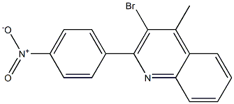 3-bromo-4-methyl-2-(4-nitrophenyl)quinoline Struktur