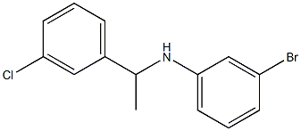 3-bromo-N-[1-(3-chlorophenyl)ethyl]aniline Struktur